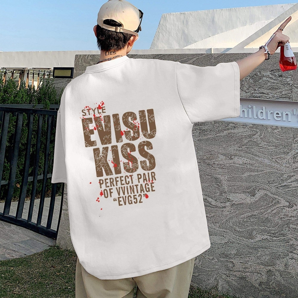 Casual couple crew neck short sleeve T-shirt - Picture 2 of 6